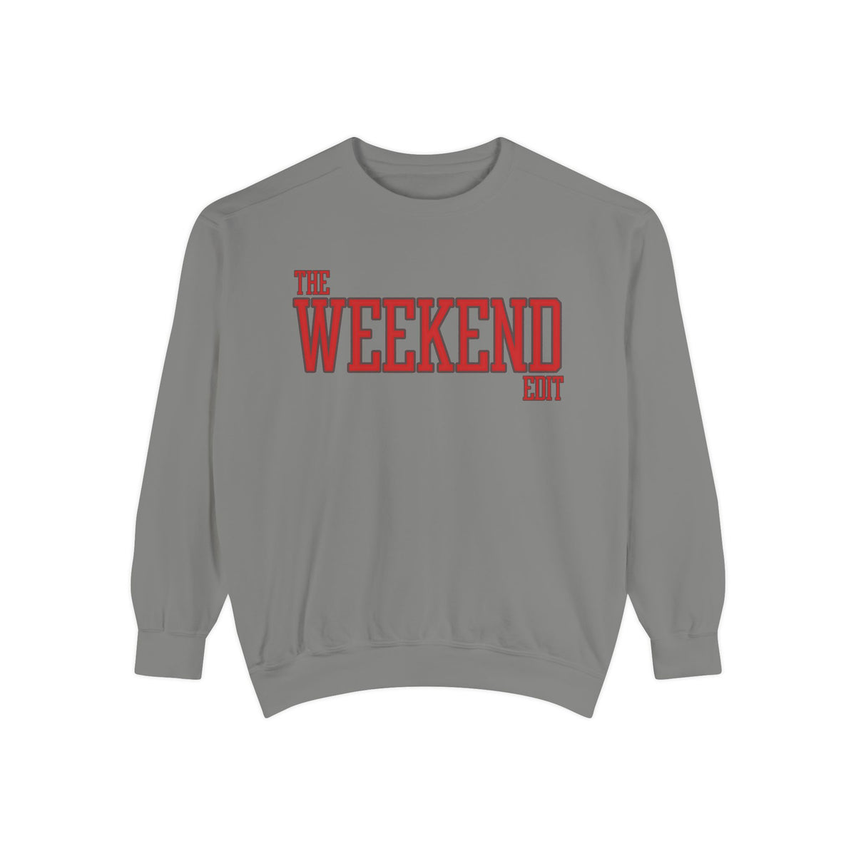 THE WEEKEND EDIT CREW GREY & RED